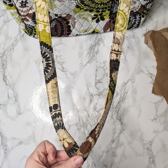 Vera Bradley Laptop Tote Cocoa Moss - Picture 11 of 12